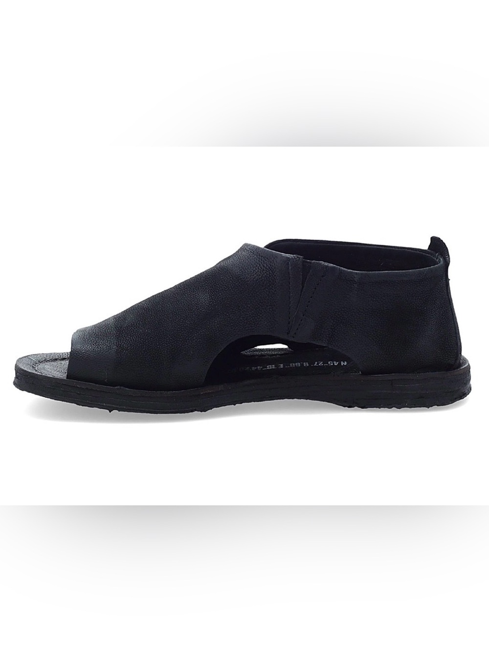 A.S.98 Black Women's Cutout Leather Sandal